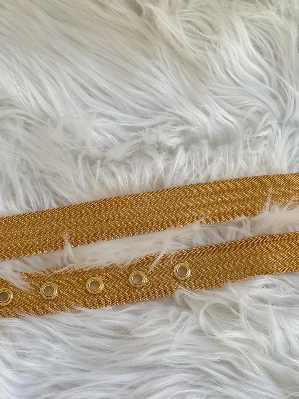 Gold Woven Metallic Belt - Women's Accessory